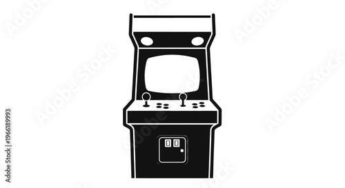 Vintage Arcade Machine Vector Illustration.