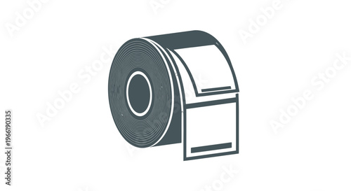 Roll of Adhesive Tape Isolated on White.