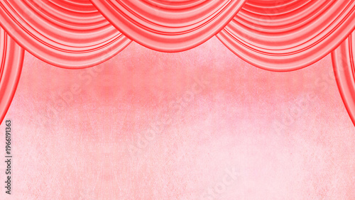 ピンク色の幕のステージ