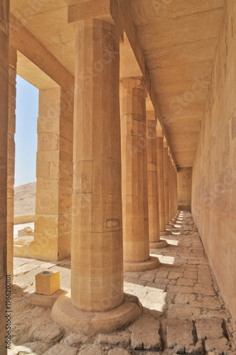 The mortuary temple of Hatshepsut  located opposite the city of Luxor, Egypt