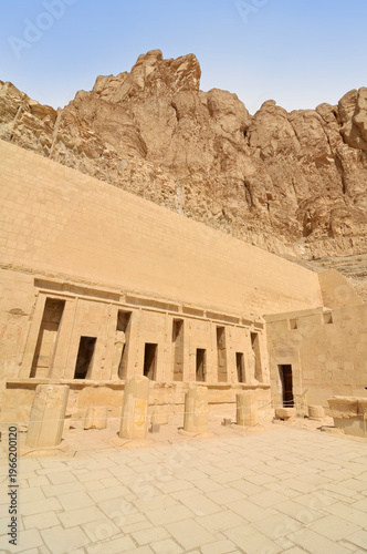 The mortuary temple of Hatshepsut  located opposite the city of Luxor, Egypt
