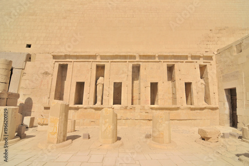 The mortuary temple of Hatshepsut  located opposite the city of Luxor, Egypt