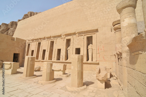 The mortuary temple of Hatshepsut  located opposite the city of Luxor, Egypt