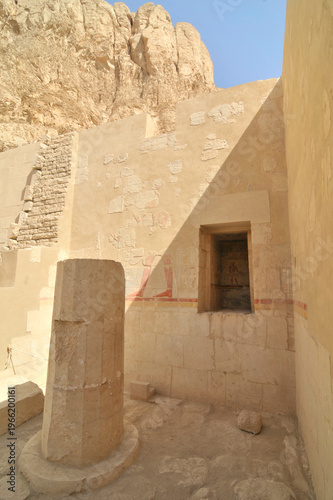 The mortuary temple of Hatshepsut  located opposite the city of Luxor, Egypt