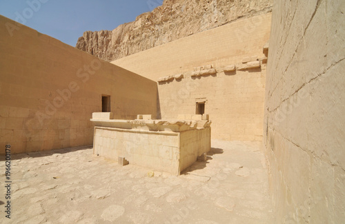 The mortuary temple of Hatshepsut  located opposite the city of Luxor, Egypt