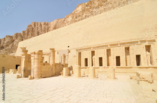 The mortuary temple of Hatshepsut  located opposite the city of Luxor, Egypt