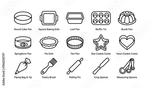 Essential baking tools: pans, cutters, and utensils for home bakers