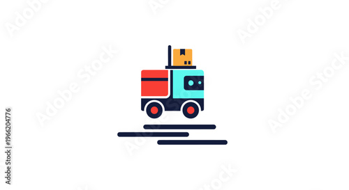 Colorful Toy Truck with Boxes.