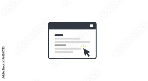 Computer mouse cursor on webpage link.