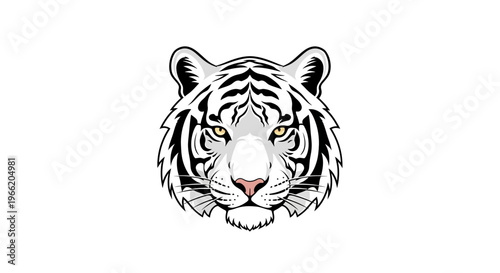 Close up of tiger face.