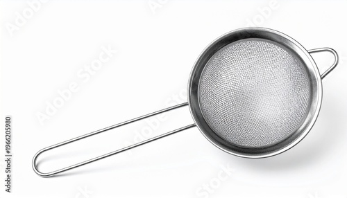 Handheld mesh strainer with metal handle