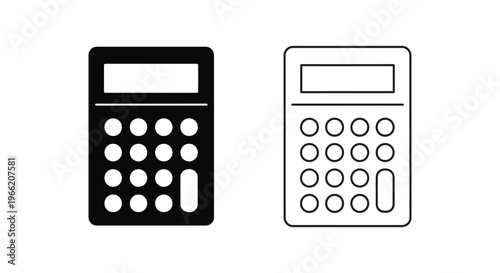two different calculators side by side for calculation Vector