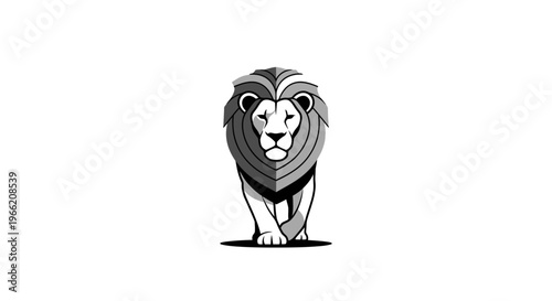 A cartoon lion with a mane.