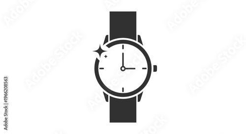 Analog Watch with Black Strap.