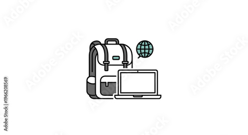 Backpack Laptop and Travel Accessories.