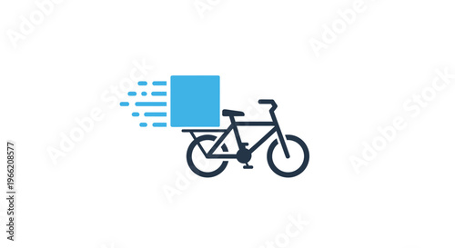 Bicycle with delivery box attached.