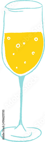 Champagne Flute With Bubbles