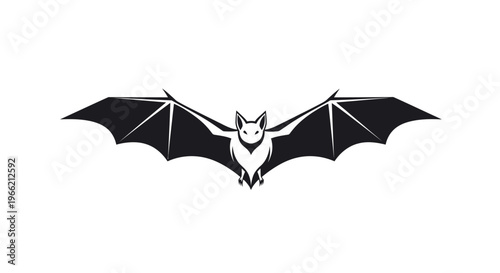 Flying Mammal Bat in Air.