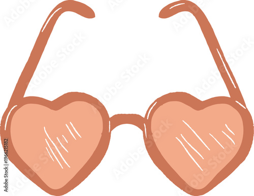 Sunglasses Heart Frame Doodle