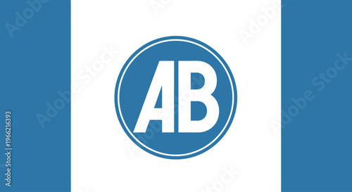 Obraz na plátně Allen Bradley logo on a white and blue background.