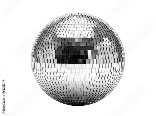 Photos Isolated sparkling disco ball with reflective tiles for vibrant nightclub ambian