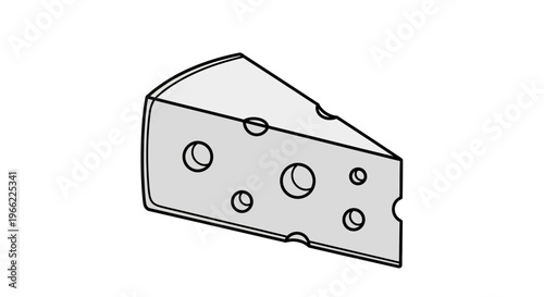 Triangular Swiss Cheese Wedge with Holes.