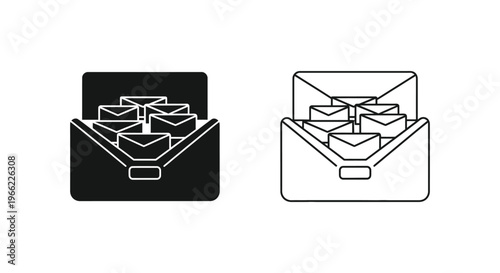 a box filled with stacks of money Vector