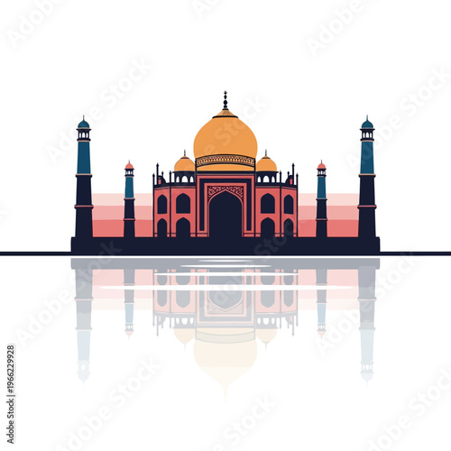 Taj Mahal in India, an iconic monument and symbol of love.