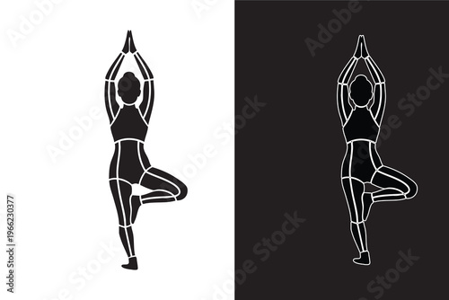 Yin and yang yoga pose a symbolic representation of balance and harmony