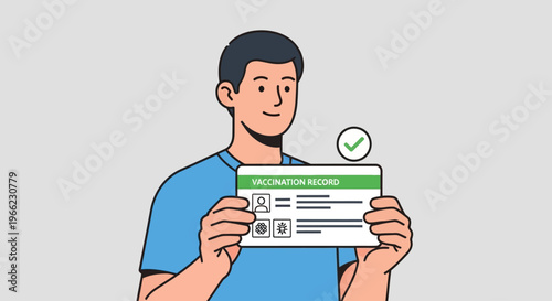 Man holding immunization card on World Immunization Week