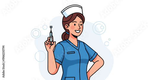 Nurse prepares for World Immunization Week with a syringe in hand