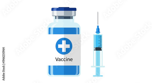 World Immunization Week features a vaccine bottle and syringe