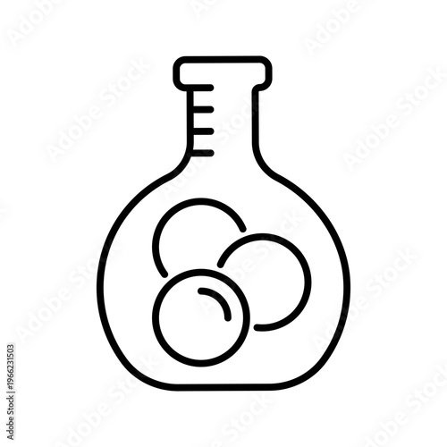 Ivf embryo icon. Healthcare and fertility line symbol. Black and white.