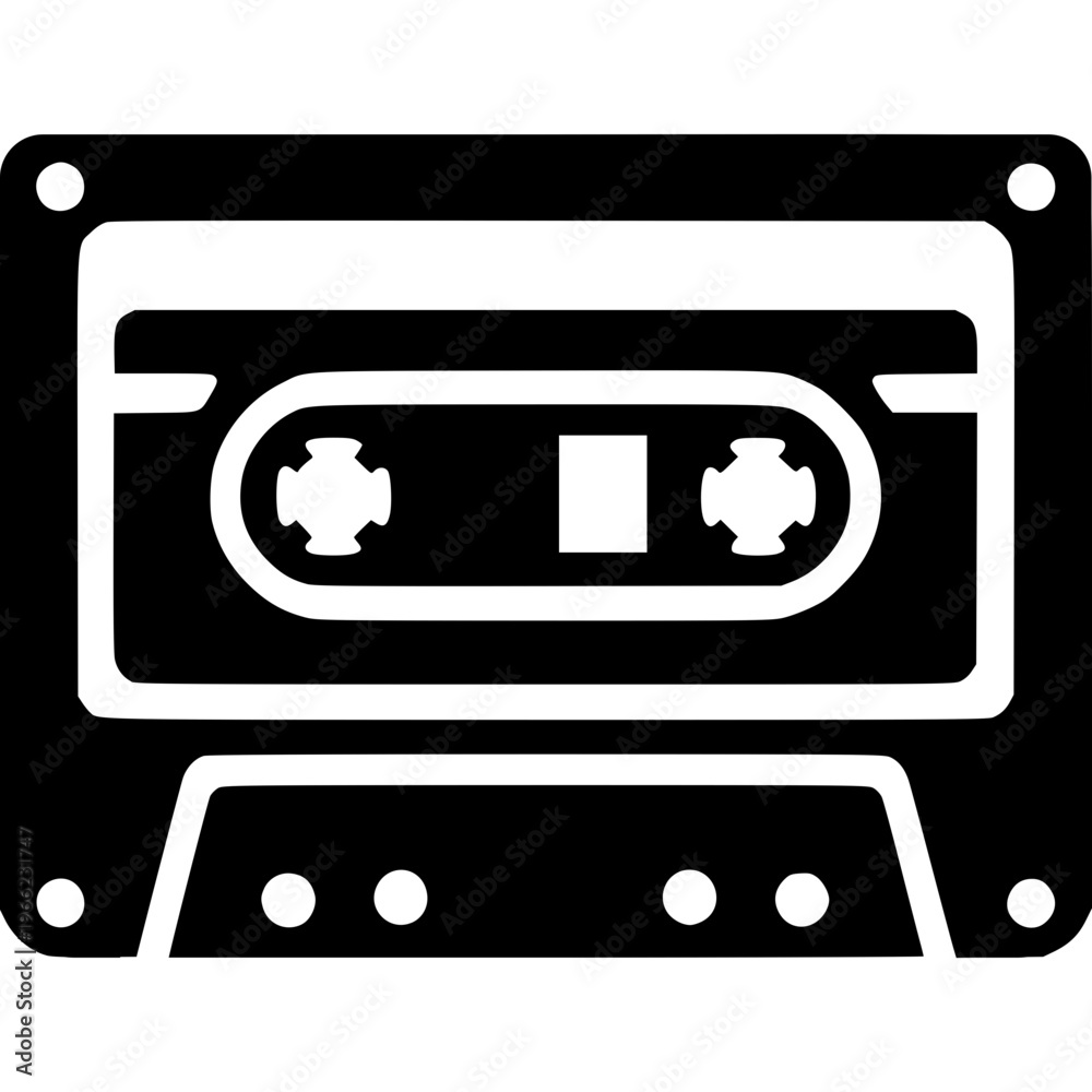 Obraz premium Cassette Tape Icon Vector