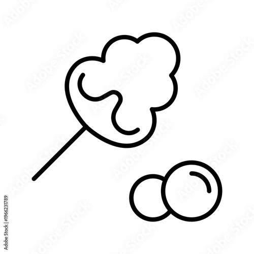 Sorghum grain icon. Agriculture and cereal line symbol. Black and white.