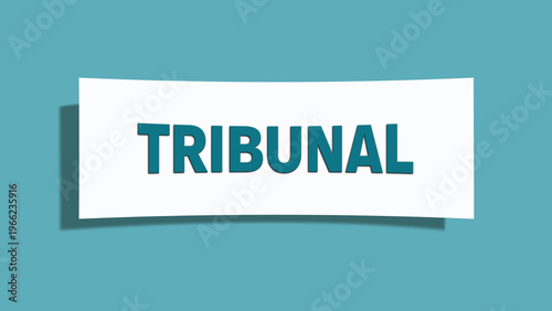 Tribunal (tribunal) - A card isolated on light green background.