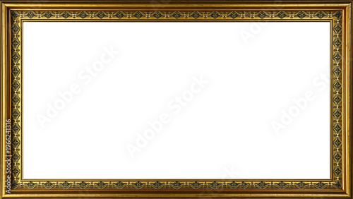 Marco Dorado Antiguo Premium Diseño Ornamental Metálico | Para Enmarcar Fotografía, Obra de Arte, Certificado, Diploma, Invitaciones, Bodas, etc.