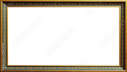 Marco Dorado Antiguo Premium Diseño Ornamental Metálico | Para Enmarcar Fotografía, Obra de Arte, Certificado, Diploma, Invitaciones, Bodas, etc.