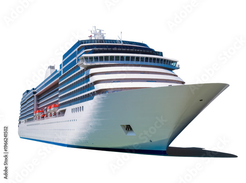 Canvastavla Isolated large contemporary ocean liner cruise ship designed for luxurious trave