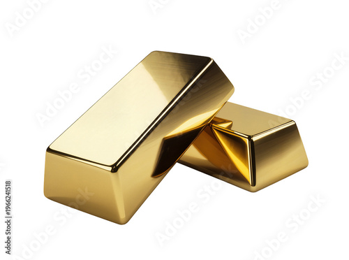 Photography Isolated shiny gold bars arranged together, symbolizing wealth, luxury, and inve