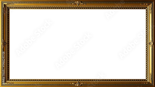 Marco Dorado Antiguo Premium Diseño Ornamental Metálico | Para Enmarcar Fotografía, Obra de Arte, Certificado, Diploma, Invitaciones, Bodas, etc.