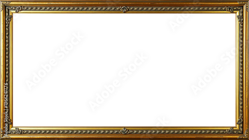 Marco Dorado Antiguo Premium Diseño Ornamental Metálico | Para Enmarcar Fotografía, Obra de Arte, Certificado, Diploma, Invitaciones, Bodas, etc.