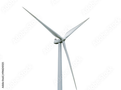 Fotografía Isolated modern wind turbine for clean renewable energy and sustainable electric