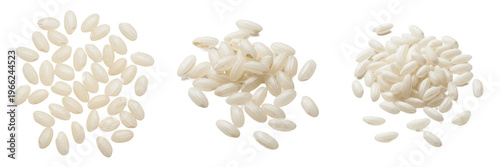 Foto Italian arborio rice grains Oryza sativa japonica risotto rice short grain Italy