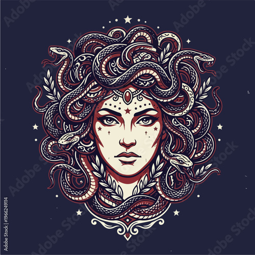 Medusa snakes hair mythology.