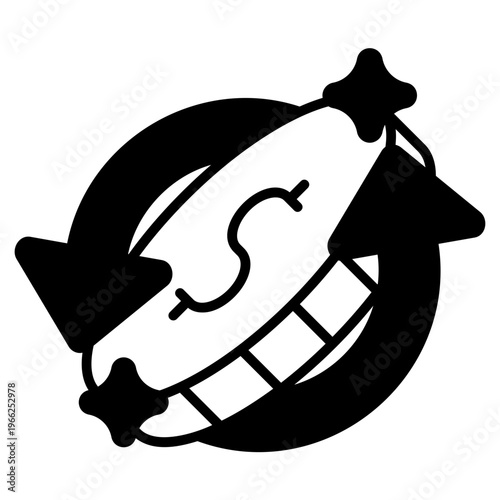 Refinance Coin Black Fill Icon