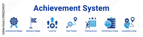 Achievement System Icon Banner and Collection