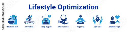 -Lifestyle Optimization Icon Banner and Collection