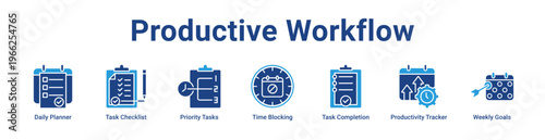 -Productive Workflow Icon Banner and Collection