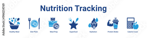 -Nutrition Tracking Icon Banner and Collection